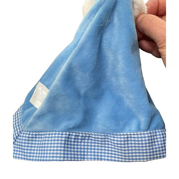 10" Prestige Baby Lovey Bunny Rabbit Security Blanket Plush Gingham Shower Gift - Picture 10 of 12